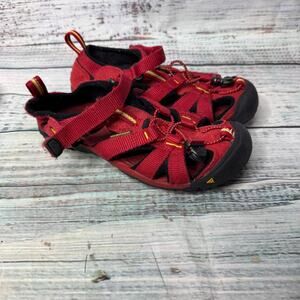 KEEN Kids Newport Waterproof Sandals Red Black Size 3